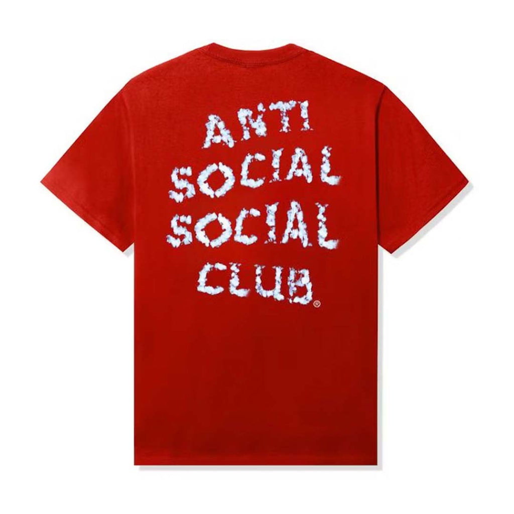 Anti Social Social Club Partly Cloudy Red Tee by Anti Social Social Club - NWAHYPE No.1 for streetwear T-Shirts in USA