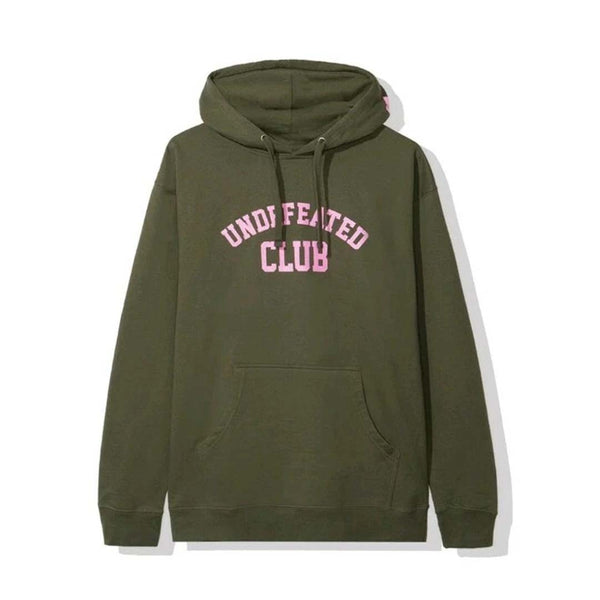 Anti Social Social Club Undefeated Club Hoodie Olive Green Pink by Anti Social Social Club - NWAHYPE No.1 for streetwear Hoodies in USA