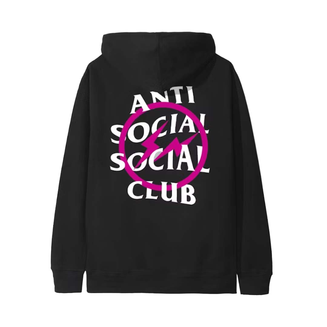 Anti Social Social Club x Fragment Pink Bolt Hoodie by Anti Social Social Club - NWAHype 1 for streetwear Hoodies in USA