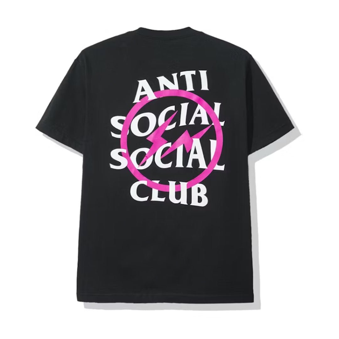 Anti Social Social Club x Fragment Pink Bolt Tee by Anti Social Social Club - NWAHype 1 for streetwear T-Shirts in USA