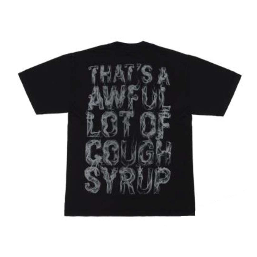 Awful Lot of Cough Syrup Black Smoke Spell Out Tee by Awful Lot of Cough Syrup - NWAHYPE No.1 for streetwear T-Shirts in USA