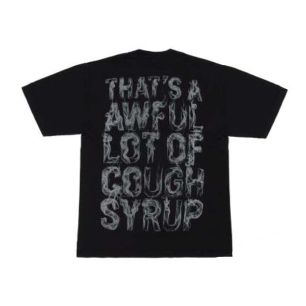 Awful Lot of Cough Syrup Black Smoke Spell Out Tee by Awful Lot of Cough Syrup - NWAHYPE No.1 for streetwear T-Shirts in USA