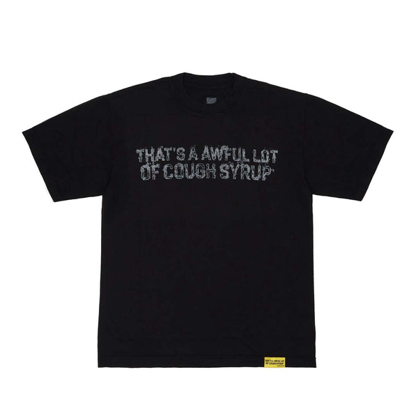 Awful Lot of Cough Syrup Black Smoke Spell Out Tee by Awful Lot of Cough Syrup - NWAHYPE No.1 for streetwear T-Shirts in USA