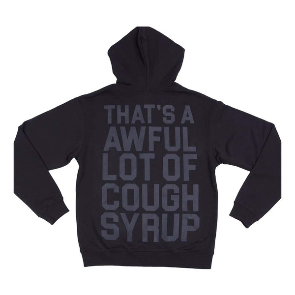 Awful Lot of Cough Syrup Black Tonal Spell Out Hoodie by Awful Lot of Cough Syrup - NWAHYPE No.1 for streetwear Hoodies in USA