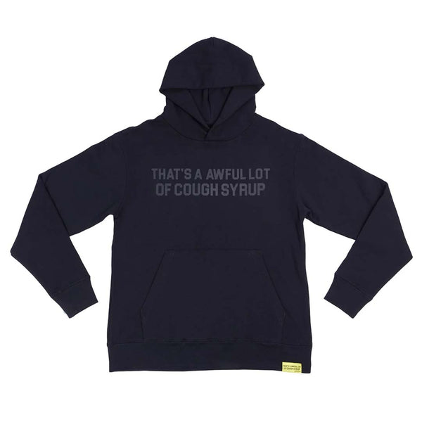 Awful Lot of Cough Syrup Black Tonal Spell Out Hoodie by Awful Lot of Cough Syrup - NWAHYPE No.1 for streetwear Hoodies in USA