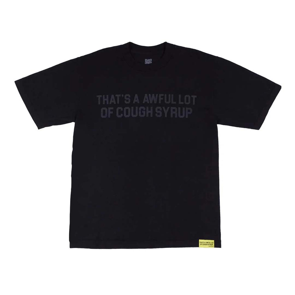 Awful Lot of Cough Syrup Black Tonal Spell Out Tee by Awful Lot of Cough Syrup - NWAHYPE No.1 for streetwear T-Shirts in USA