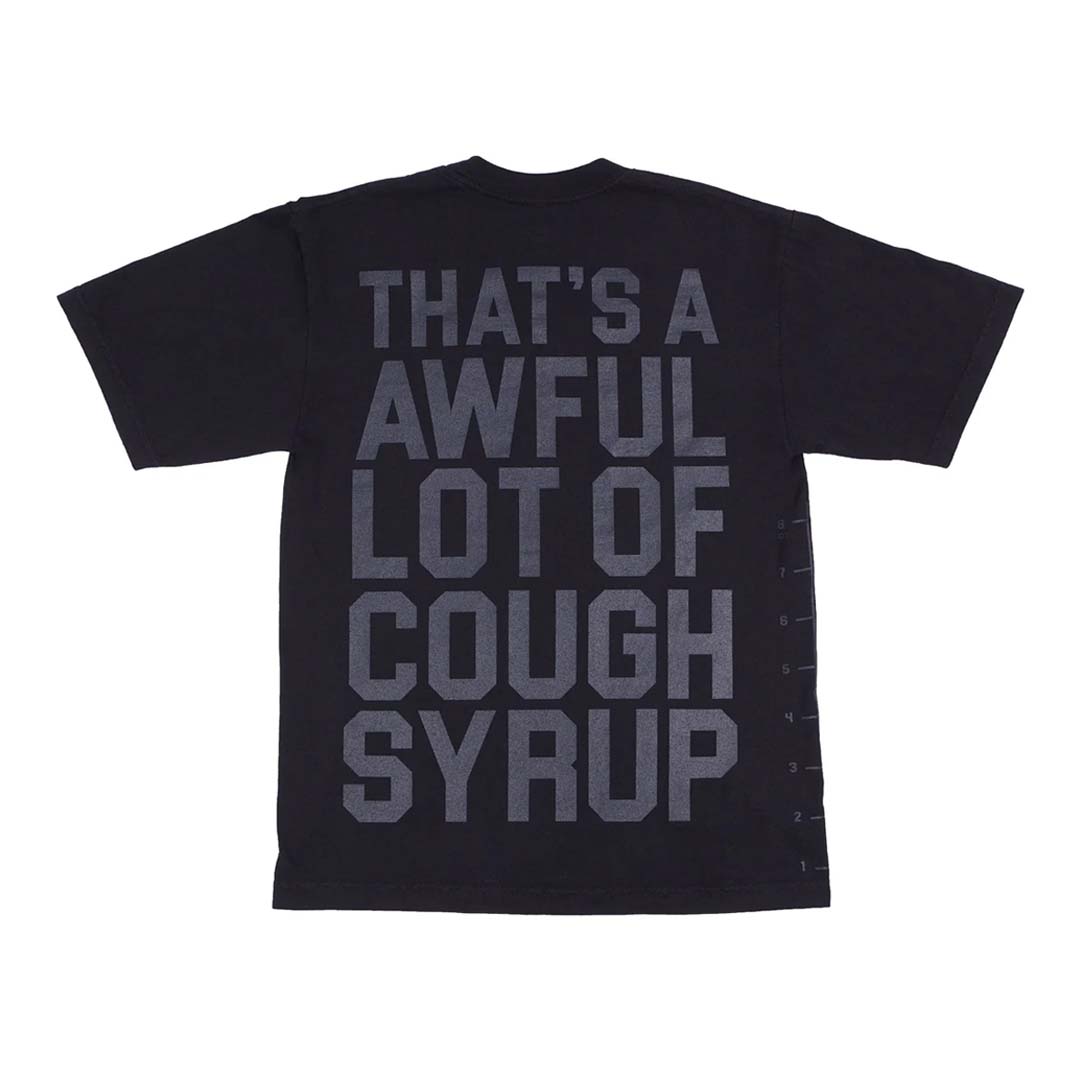 Awful Lot of Cough Syrup Black Tonal Spell Out Tee by Awful Lot of Cough Syrup - NWAHYPE No.1 for streetwear T-Shirts in USA