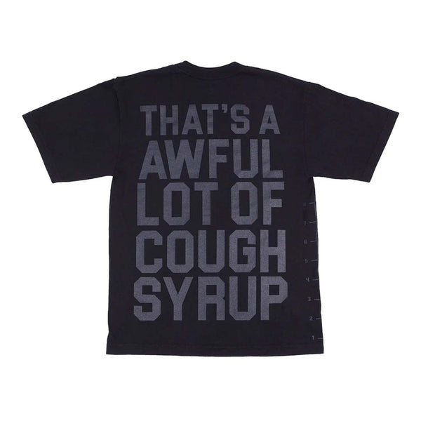 Awful Lot of Cough Syrup Black Tonal Spell Out Tee by Awful Lot of Cough Syrup - NWAHYPE No.1 for streetwear T-Shirts in USA