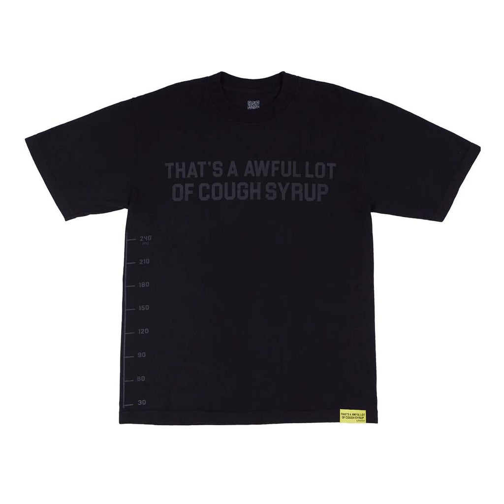 Awful Lot of Cough Syrup Black Tonal Spell Out Tee by Awful Lot of Cough Syrup - NWAHYPE No.1 for streetwear T-Shirts in USA