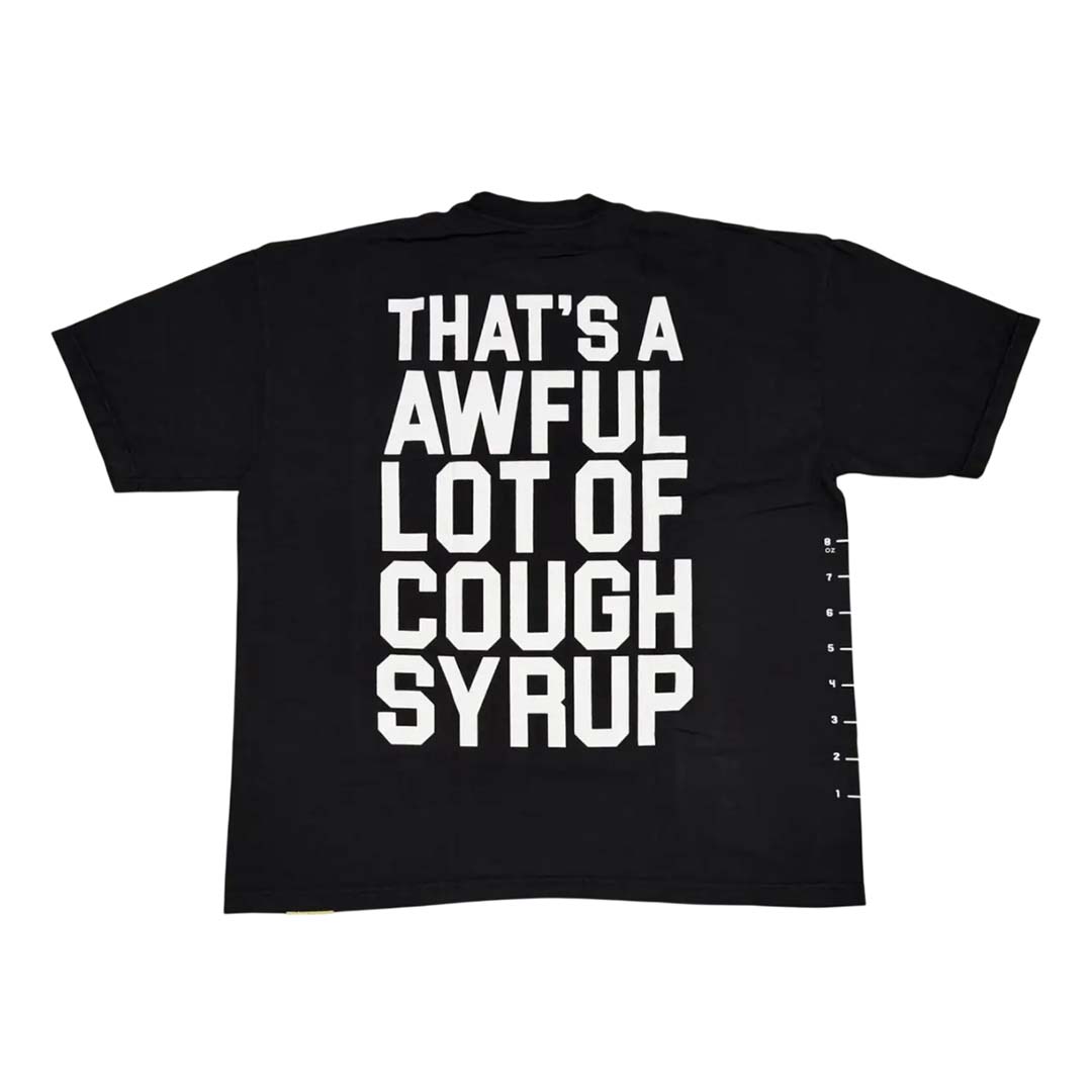 Awful Lot of Cough Syrup Black White Spell Out Measurements Tee by Awful Lot of Cough Syrup - NWAHYPE No.1 for streetwear T-Shirts in USA