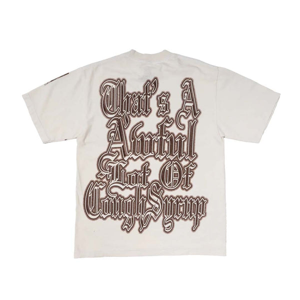 Awful Lot of Cough Syrup Cupid Tattoo Cream Brown by Awful Lot of Cough Syrup - NWAHYPE No.1 for streetwear T-Shirts in USA