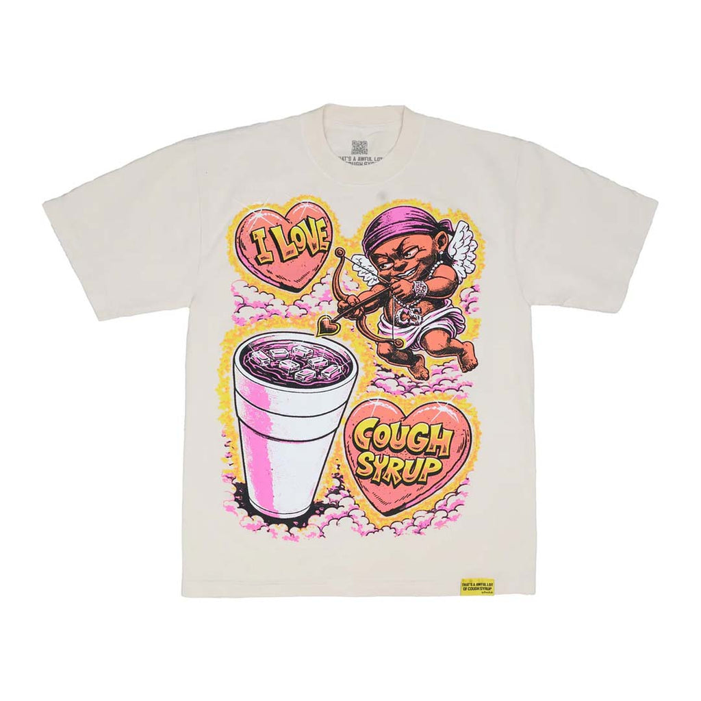 Awful Lot of Cough Syrup Cupid Tee Cream by Awful Lot of Cough Syrup - NWAHYPE No.1 for streetwear T-Shirts in USA