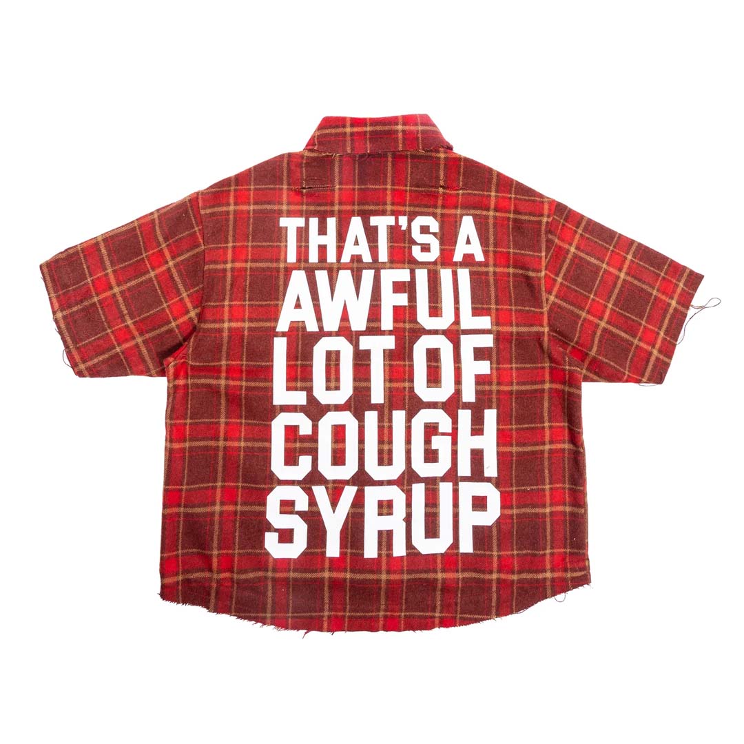 Awful Lot of Cough Syrup Distressed Red Flannel by Awful Lot of Cough Syrup - NWAHYPE No.1 for streetwear T-Shirts in USA