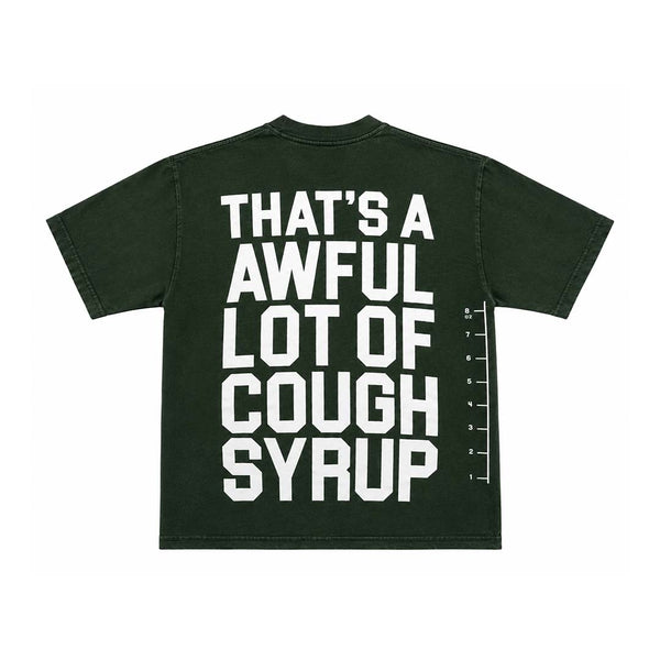 Awful Lot of Cough Syrup Green White Spell Out Tee by Awful Lot of Cough Syrup - NWAHYPE No.1 for streetwear T-Shirts in USA