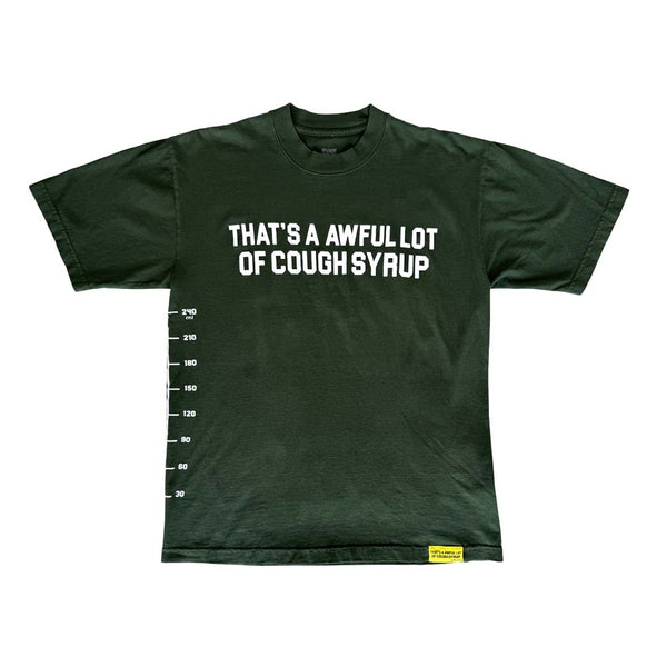 Awful Lot of Cough Syrup Green White Spell Out Tee by Awful Lot of Cough Syrup - NWAHYPE No.1 for streetwear T-Shirts in USA