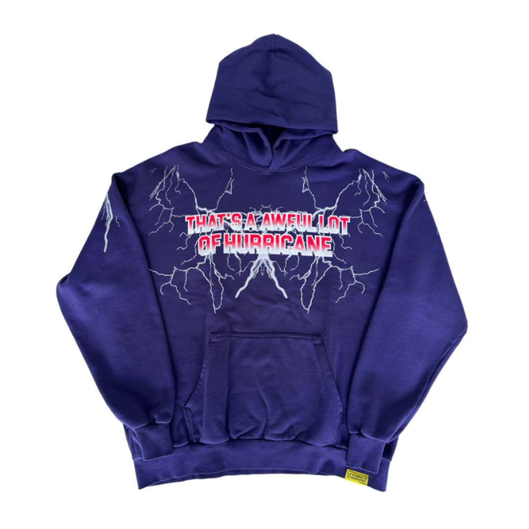 Awful Lot of Cough Syrup Hurricane Hoodie Navy Red by Awful Lot of Cough Syrup - NWAHYPE No.1 for streetwear Hoodies in USA