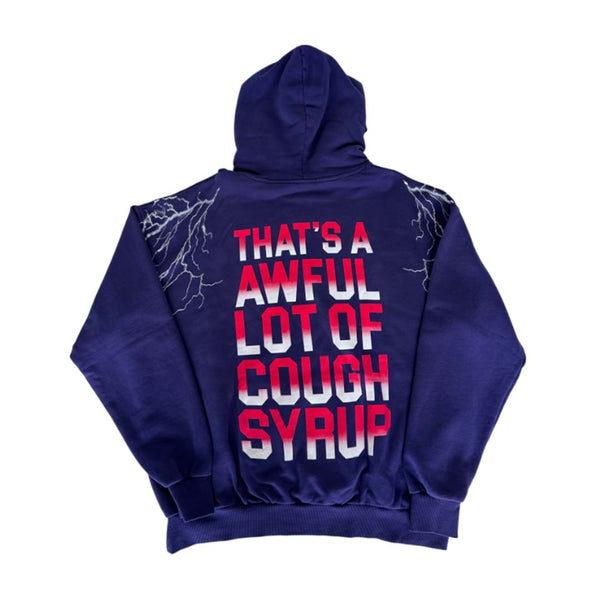 Awful Lot of Cough Syrup Hurricane Hoodie Navy Red by Awful Lot of Cough Syrup - NWAHYPE No.1 for streetwear Hoodies in USA