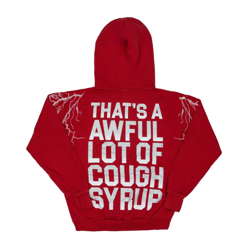 Awful Lot of Cough Syrup Hurricane Hoodie Red by Awful Lot of Cough Syrup - NWAHYPE No.1 for streetwear Hoodies in USA