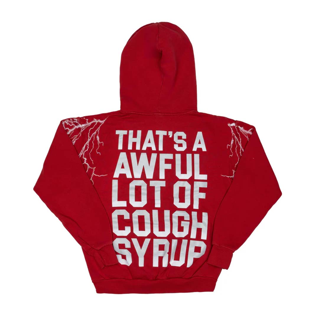 Awful Lot of Cough Syrup Hurricane Hoodie Red by Awful Lot of Cough Syrup - NWAHYPE No.1 for streetwear Hoodies in USA