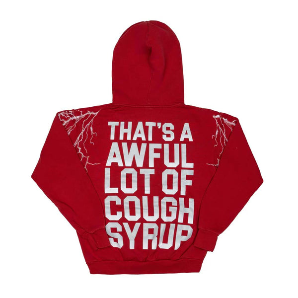 Awful Lot of Cough Syrup Hurricane Hoodie Red by Awful Lot of Cough Syrup - NWAHYPE No.1 for streetwear Hoodies in USA