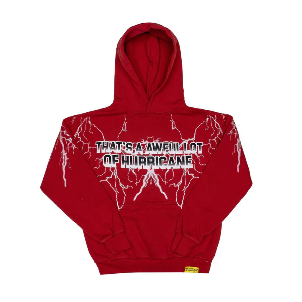 Awful Lot of Cough Syrup Hurricane Hoodie Red by Awful Lot of Cough Syrup - NWAHYPE No.1 for streetwear Hoodies in USA