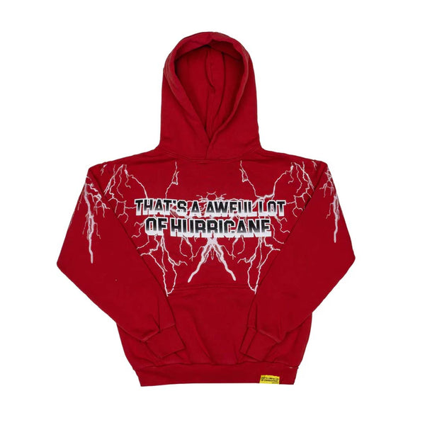 Awful Lot of Cough Syrup Hurricane Hoodie Red by Awful Lot of Cough Syrup - NWAHYPE No.1 for streetwear Hoodies in USA