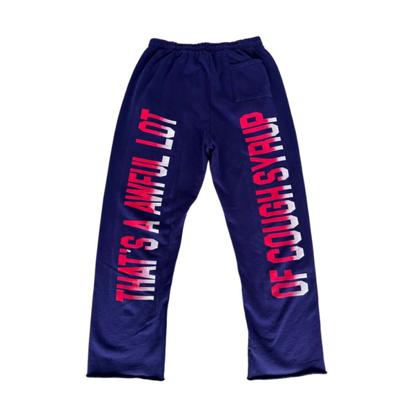 Awful Lot of Cough Syrup Hurricane Sweatpants Navy Red by Awful Lot of Cough Syrup - NWAHYPE No.1 for streetwear Pants in USA