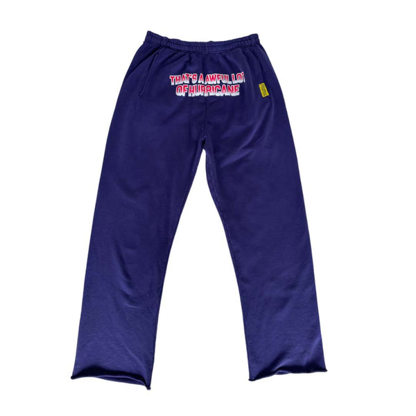 Awful Lot of Cough Syrup Hurricane Sweatpants Navy Red by Awful Lot of Cough Syrup - NWAHYPE No.1 for streetwear Pants in USA