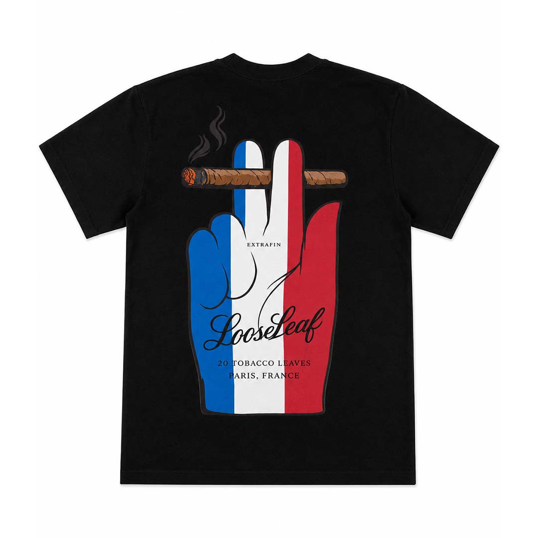 Awful Lot of Cough Syrup I Heart Paris Loose Leaf Black Tee by Awful Lot of Cough Syrup - NWAHYPE No.1 for streetwear T-Shirts in USA