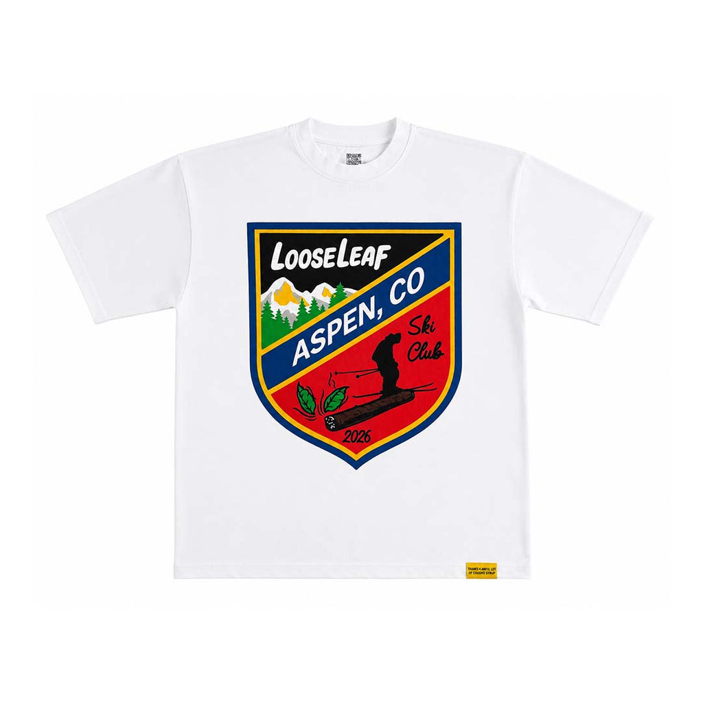 Awful Lot of Cough Syrup Loose Leaf Aspen White Tee by Awful Lot of Cough Syrup - NWAHYPE No.1 for streetwear T-Shirts in USA