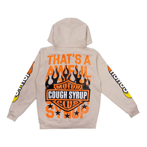 Awful Lot of Cough Syrup Moto Club Cream Hoodie by Awful Lot of Cough Syrup - NWAHYPE No.1 for streetwear Hoodies in USA
