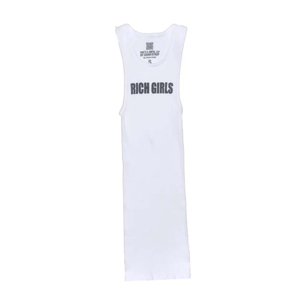Awful Lot of Cough Syrup Rich Girls Tank Top White by Awful Lot of Cough Syrup - NWAHYPE No.1 for streetwear T-Shirts in USA