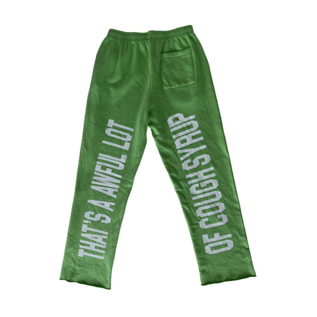 Awful Lot of Cough Syrup Slime Green Sweatpants by Awful Lot of Cough Syrup - NWAHYPE No.1 for streetwear Pants in USA