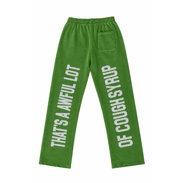Awful Lot of Cough Syrup Slime Green Sweatpants by Awful Lot of Cough Syrup - NWAHYPE No.1 for streetwear Pants in USA