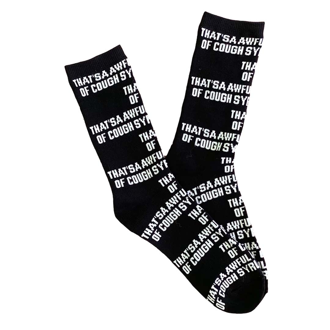 Awful Lot of Cough Syrup Socks Black White by Awful Lot of Cough Syrup - NWAHYPE No.1 for streetwear Accessories in USA