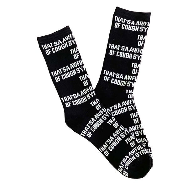 Awful Lot of Cough Syrup Socks Black White by Awful Lot of Cough Syrup - NWAHYPE No.1 for streetwear Accessories in USA