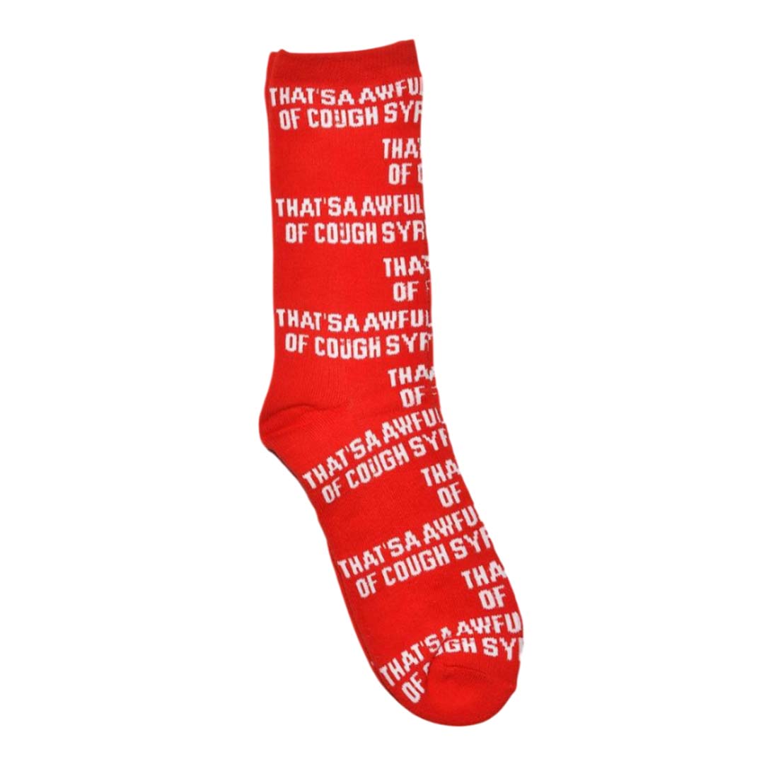 Awful Lot of Cough Syrup Socks Red White by Awful Lot of Cough Syrup - NWAHYPE No.1 for streetwear Accessories in USA