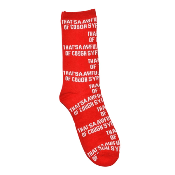 Awful Lot of Cough Syrup Socks Red White by Awful Lot of Cough Syrup - NWAHYPE No.1 for streetwear Accessories in USA