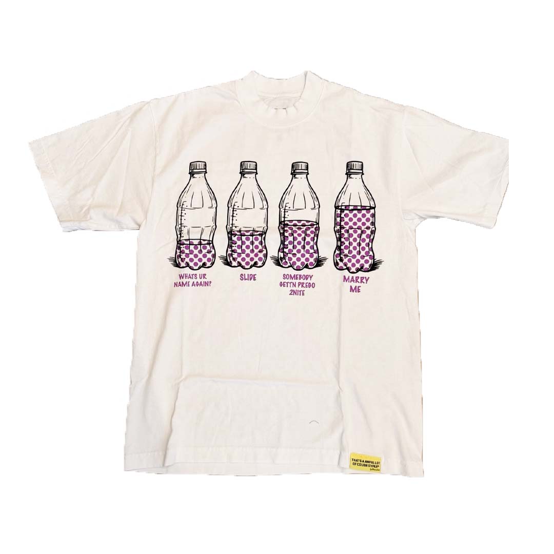 Awful Lot of Cough Syrup Soda Bottle Tee White by Awful Lot of Cough Syrup - NWAHYPE No.1 for streetwear T-Shirts in USA