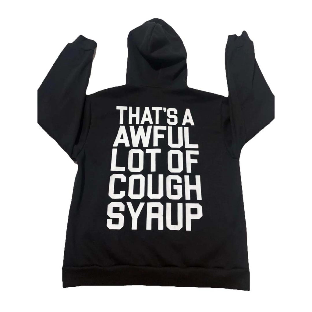 Awful Lot of Cough Syrup Spell Out Zip Up Hoodie Black by Awful Lot of Cough Syrup - NWAHYPE No.1 for streetwear Hoodies in USA