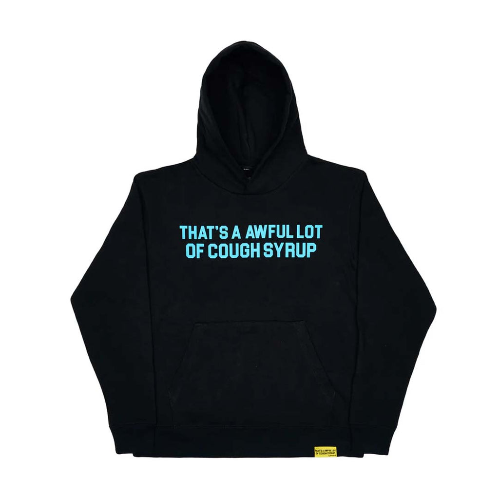 Awful Lot of Cough Syrup Spell Out Zip Up Hoodie Black Gamma Blue by Awful Lot of Cough Syrup - NWAHYPE No.1 for streetwear Hoodies in USA