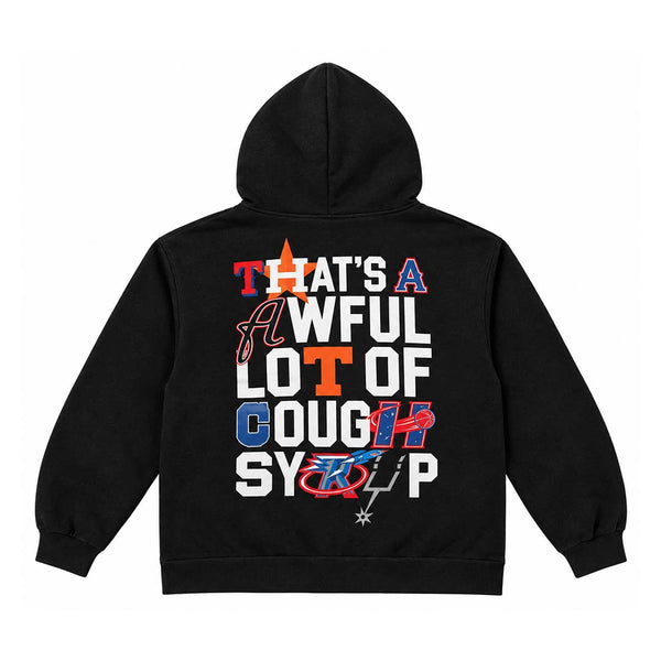 Awful Lot of Cough Syrup Sports Logo Hoodie Black by Awful Lot of Cough Syrup - NWAHYPE No.1 for streetwear Hoodies in USA