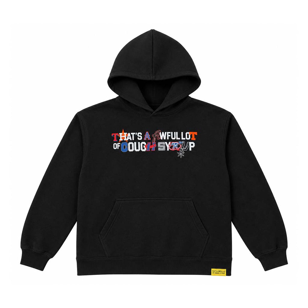 Awful Lot of Cough Syrup Sports Logo Hoodie Black by Awful Lot of Cough Syrup - NWAHYPE No.1 for streetwear Hoodies in USA