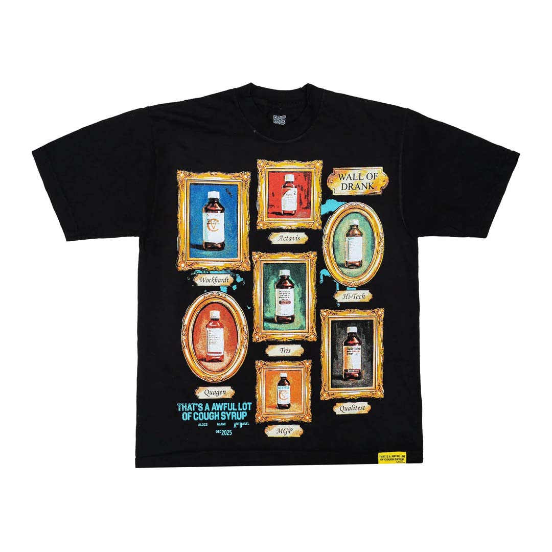 Awful Lot of Cough Syrup Wall of Drank Tee Black by Awful Lot of Cough Syrup - NWAHYPE No.1 for streetwear T-Shirts in USA