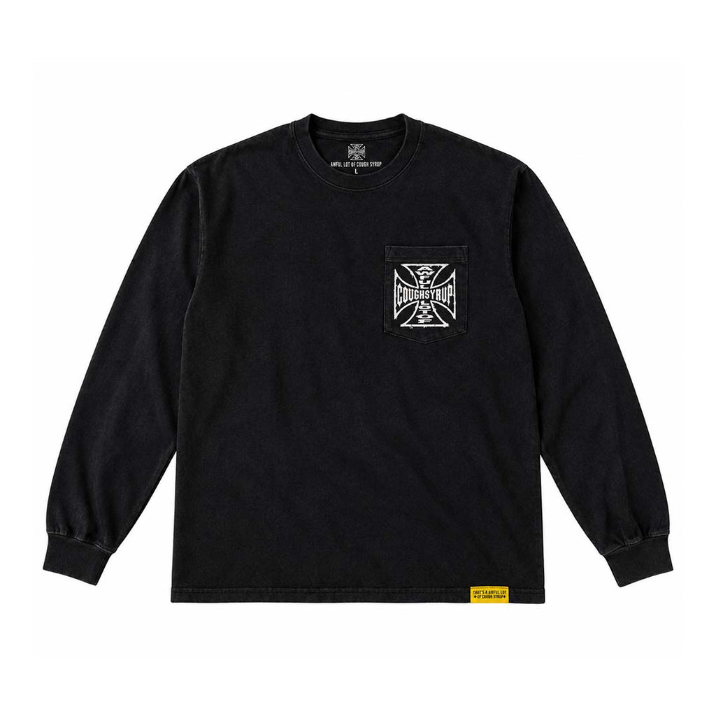 Awful Lot of Cough Syrup West Coast Choppers Long Sleeve Black Tee by Awful Lot of Cough Syrup - NWAHYPE No.1 for streetwear T-Shirts in USA