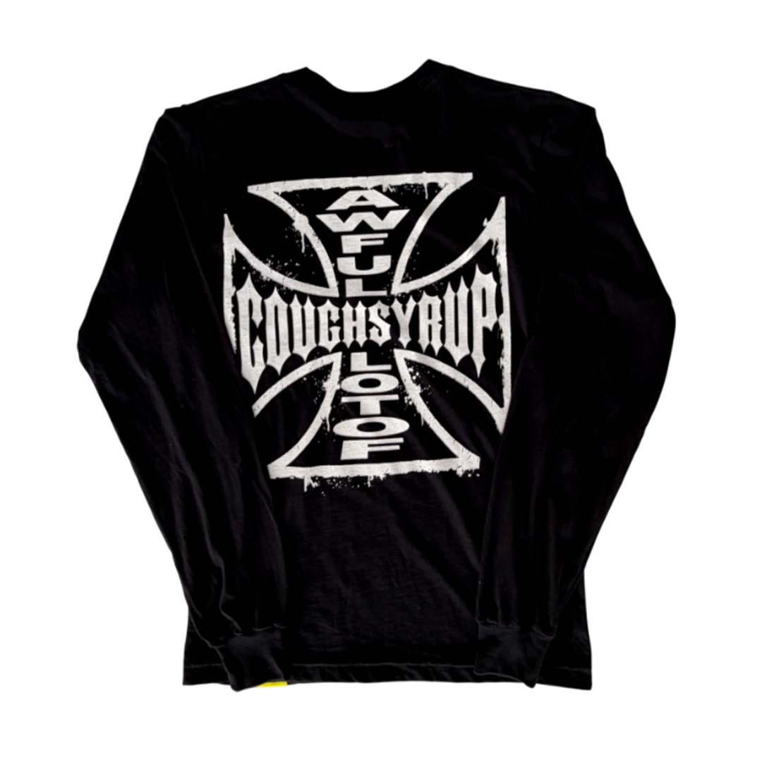 Awful Lot of Cough Syrup West Coast Choppers Long Sleeve Black Tee by Awful Lot of Cough Syrup - NWAHYPE No.1 for streetwear T-Shirts in USA