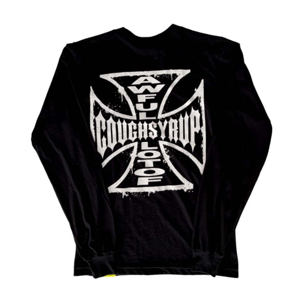 Awful Lot of Cough Syrup West Coast Choppers Long Sleeve Black Tee by Awful Lot of Cough Syrup - NWAHYPE No.1 for streetwear T-Shirts in USA