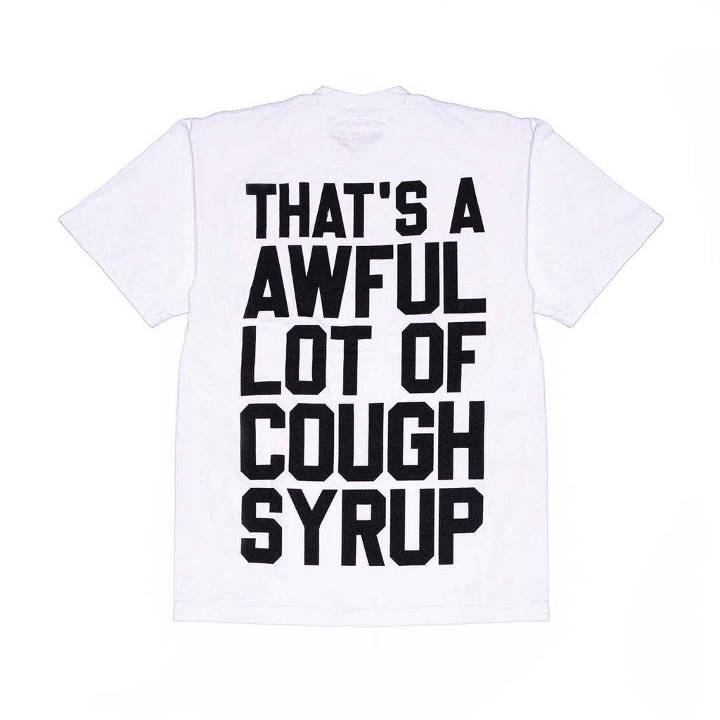 Awful Lot of Cough Syrup White Spell Out Tee by Awful Lot of Cough Syrup - NWAHYPE No.1 for streetwear T-Shirts in USA
