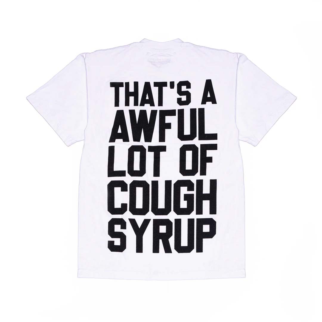 Awful Lot of Cough Syrup White Spell Out Tee by Awful Lot of Cough Syrup - NWAHYPE No.1 for streetwear T-Shirts in USA