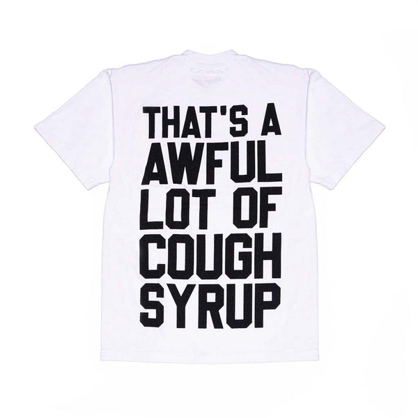 Awful Lot of Cough Syrup White Spell Out Tee by Awful Lot of Cough Syrup - NWAHYPE No.1 for streetwear T-Shirts in USA
